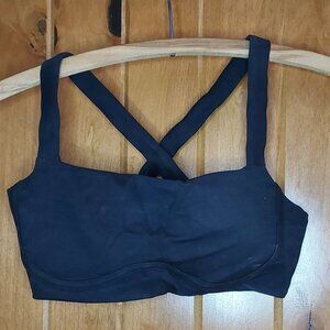 Pchee Cross Back Black Sports Bra